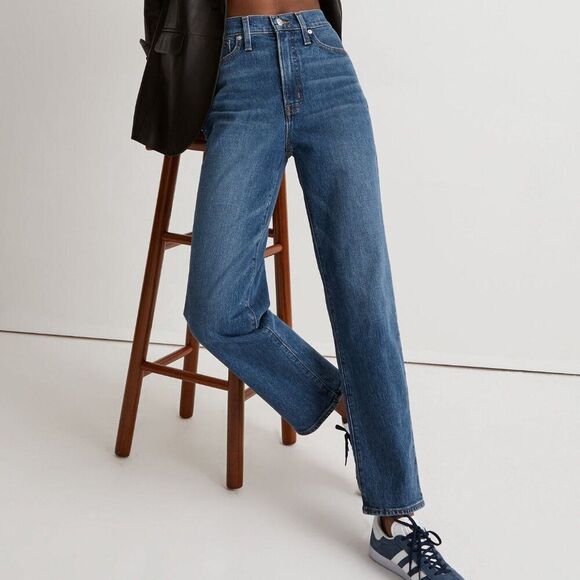 Madewell Tall Perfect Vintage Straight Jeans Blue Mayfield Wash Size 23T - Picture 1 of 10